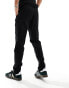 Jack & Jones tapered crop chino with front pleat in black