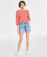 Women's High Rise Raw-Hem Jean Shorts, Created for Macy's