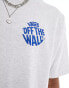 Vans circle logo loose fit back print t-shirt in light grey