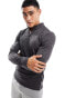 ASOS 4505 thermal 1/4 zip top in charcoal