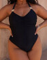 Moda Minx Curve X Bernadette Afia Amour ruched swimsuit in black