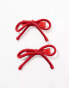 Kaiia bow hairclips in red