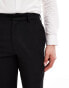 ASOS DESIGN slim fit wool mix suit trousers in black twill