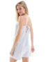 New Look tie back mini dress in blue stripe