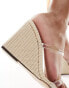 Simmi London Radial wedge heeled sandal in natural with clear straps