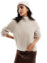 & Other Stories high neck relaxed sweater in beige