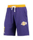 Men's LeBron James Purple Los Angeles Lakers Name and Number French Terry Shorts