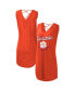 Пляжная одежда для женщин G-III 4Her by Carl Banks Womens Orange Clemson Tigers Game Time Burnout Cover-Up V-Neck Dress