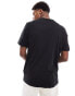 BOSS GREEN tee 1 t-shirt in black with beige logo print