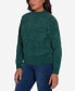 Women's Classic Chenille Diamond Stitch Turtleneck Sweater