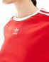 adidas Originals three stripe baby tee in red