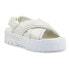 Puma Mayze Logo Platform Womens Off White Casual Sandals 38483002