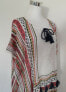 Пончо Fraas Tassel Trim Split Neck Poncho Ivory Multi