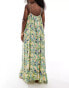 ASOS DESIGN drop hem maxi beach dress in snake print