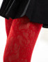 Glamorous lace tights in red