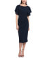 Women's Boat-Neck Faux-Wrap Dress