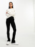 ASOS DESIGN Petite legging with side split in black