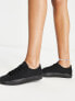 ASOS DESIGN Wide Fit Dizzy lace up trainers in black drench