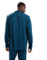 ONLY & SONS plisse overshirt co-ord in dark teal