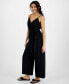 Petite Surplice-Neck Spaghetti-Strap Jumpsuit, Created for Macy's