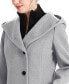 Women's Ella Asymmetrical Hooded Boucle Wool Coat with Removable Bib