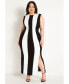 Plus Size Striped Knit Maxi Dress