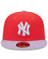 Men's Red, Lavender New York Yankees Spring Color Two-Tone 59FIFTY Fitted Hat