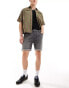 Lee Rider slim fit denim shorts in washed grey