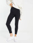 ASOS DESIGN high waist tailored trousers skinny fit in black