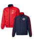 Men's Navy and Red New England Revolution 2023 On-Field Anthem Full-Zip Reversible Team Jacket