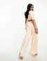 Kanya London pleated sharara wide leg trouser co-ord in champagne