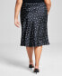 Trendy Plus Size Floral-Print Midi Skirt