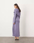 ASOS EDITION jersey long sleeve slouchy maxi dress with layering detail in blue