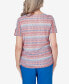 Women's Neptune Beach Textured Stripe Top with Side Ruching