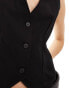 Monki waistcoat in black