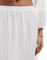 Esmee tiered maxi beach skirt co-ord in off white