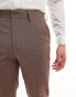 ASOS DESIGN slim suit trouser in brown