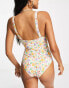 Monki underwire swimsuit in fruit print