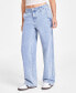 Juniors' Curvy Wide-Leg Carpenter Jeans