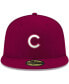 Men's Cardinal Chicago Cubs Logo White 59FIFTY Fitted Hat