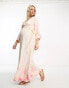 River Island Maternity ombre floral wrap maxi dress in pink