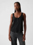 Linen-Blend Henley Tank Top