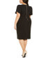 Plus Size Puff-Sleeve Sheath Dress