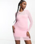 ellesse Drelono mesh layered dress in pink