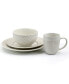 Round Stoneware 16 Piece Dinnerware Set, Service for 4