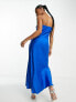 Forever New strapless column maxi dress in electric blue