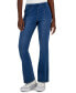 Juniors' Seam-Front Pull-On Flare Jeans