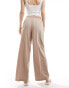 ASOS DESIGN tailored pull on trouser in taupe