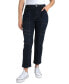 Juniors' High-Rise Seamed Straight-Leg Jeans