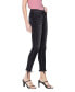 Women's Mid Rise Cropped Raw Hem Skinny Jeans